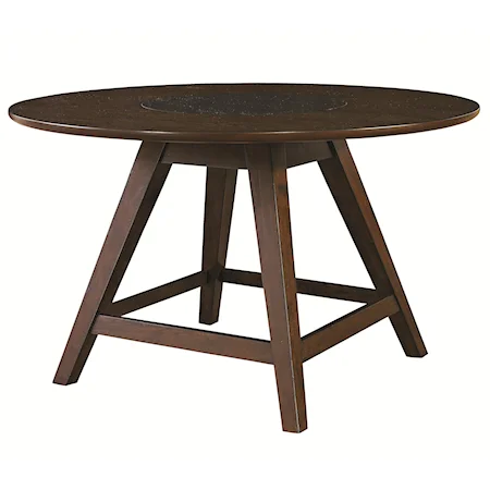 Round Dining Table with Angled Legs